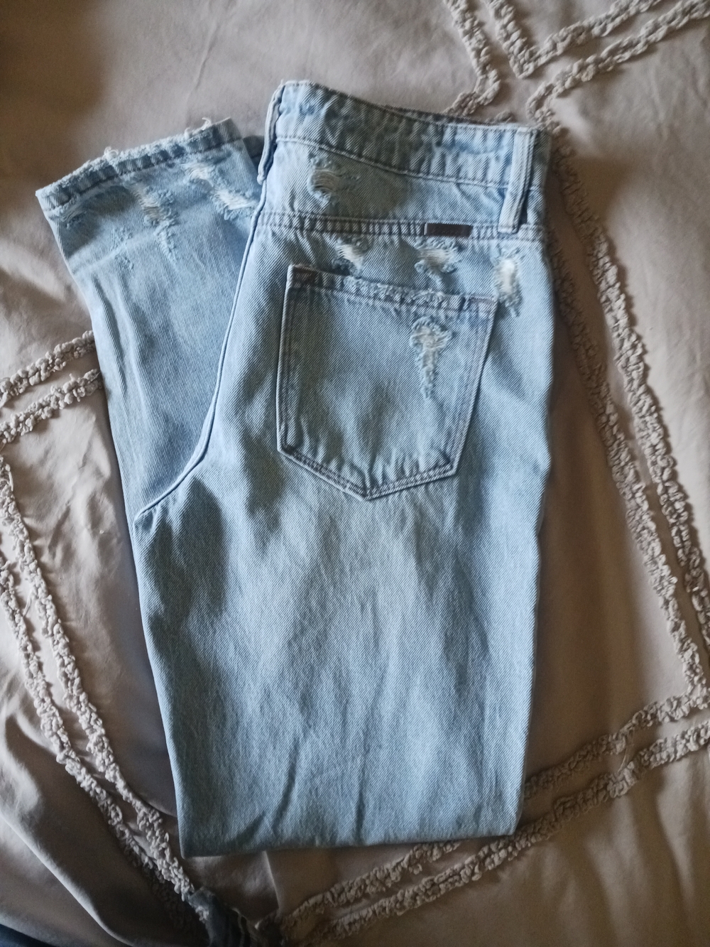 KanCan Light Blue Denim Jeans with Contrast Stitching